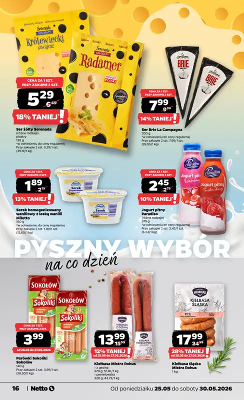 Netto - gazetka promocyjna Gazetka Spożywcza  do soboty 30.05 - strona 16