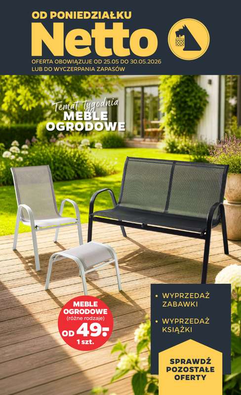 Netto - gazetka promocyjna Inspiracje Tygodnia Meble ogrodowe  do soboty 30.05