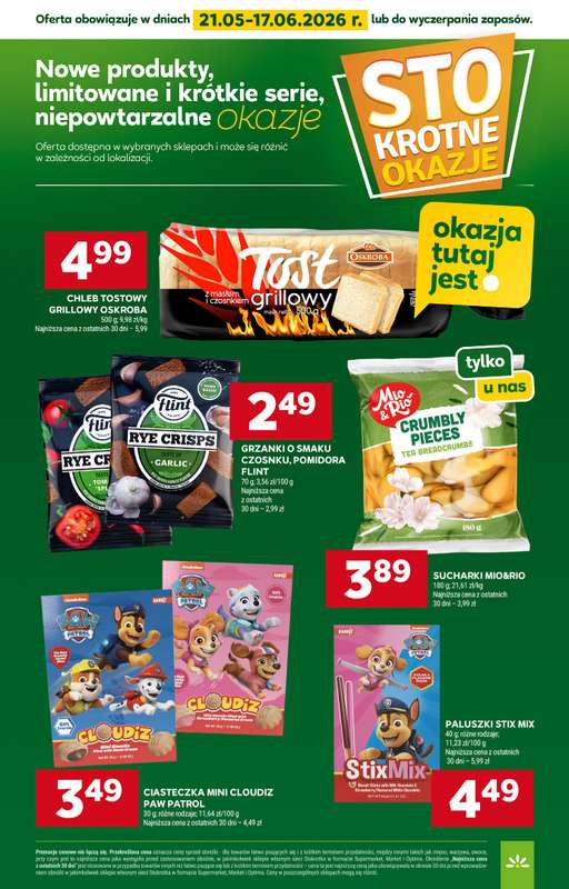 Stokrotka - gazetka promocyjna Stokrotne okazje  do środy 17.06