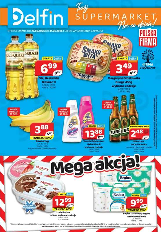 Delfin - gazetka promocyjna Gazetka od piątku 22.05 do niedzieli 31.05