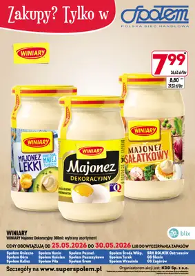 Społem - Blisko i Korzystnie - gazetka promocyjna Plakaty promocyjne PSS od poniedziałku 25.05 do soboty 30.05