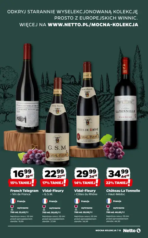 Netto - gazetka promocyjna Mocna Kolekcja - Wina  do soboty 06.06 - strona 15