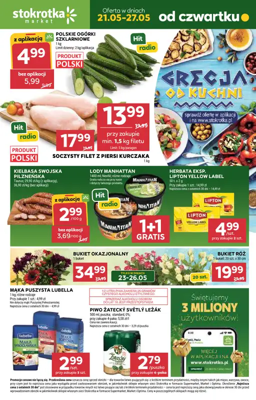 Stokrotka - gazetka promocyjna Gazetka Market od czwartku 21.05 do środy 27.05