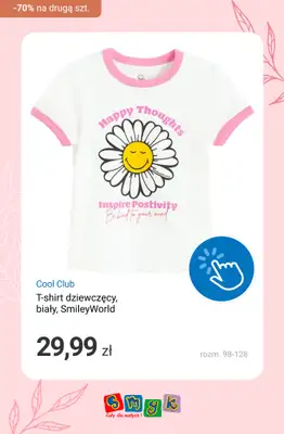 Smyk - gazetka promocyjna -70% na drugą koszulkę - łączy się z WYPRZEDAŻĄ! od piątku 22.05 do poniedziałku 25.05 - strona 16