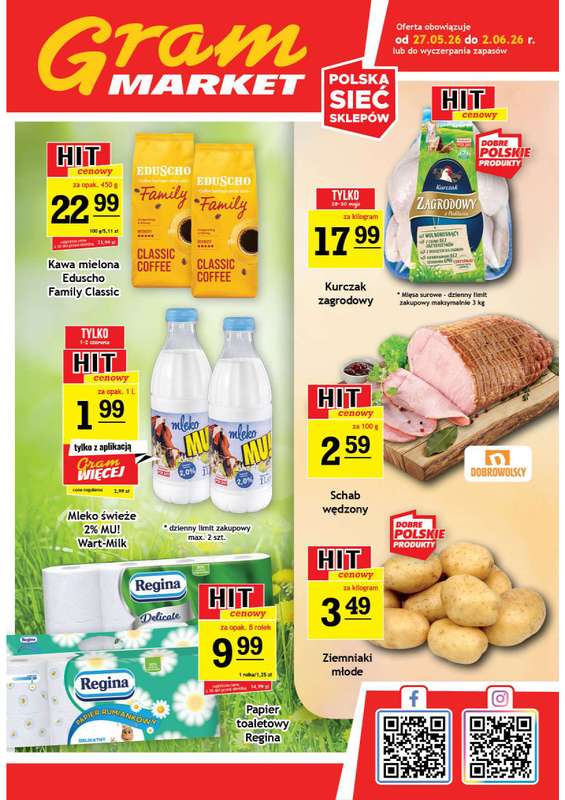 Gram Market - gazetka promocyjna Gazetka od środy 27.05 do wtorku 02.06