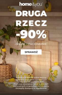 home&you - gazetka promocyjna Druga rzecz -90% od piątku 22.05 do wtorku 26.05