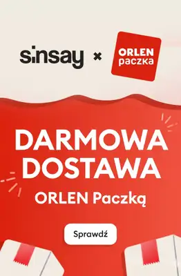 Sinsay - gazetka promocyjna Darmowa dostawa ORLEN Paczką od piątku 22.05 