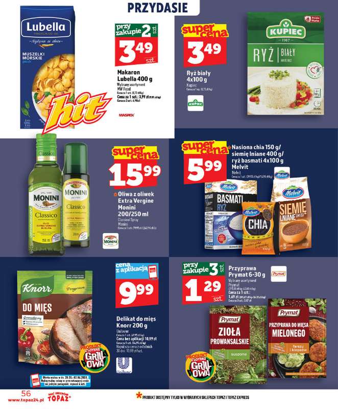 TOPAZ - gazetka promocyjna Nowa gazetka od czwartku, 28.05 od czwartku 28.05 do wtorku 02.06 - strona 56