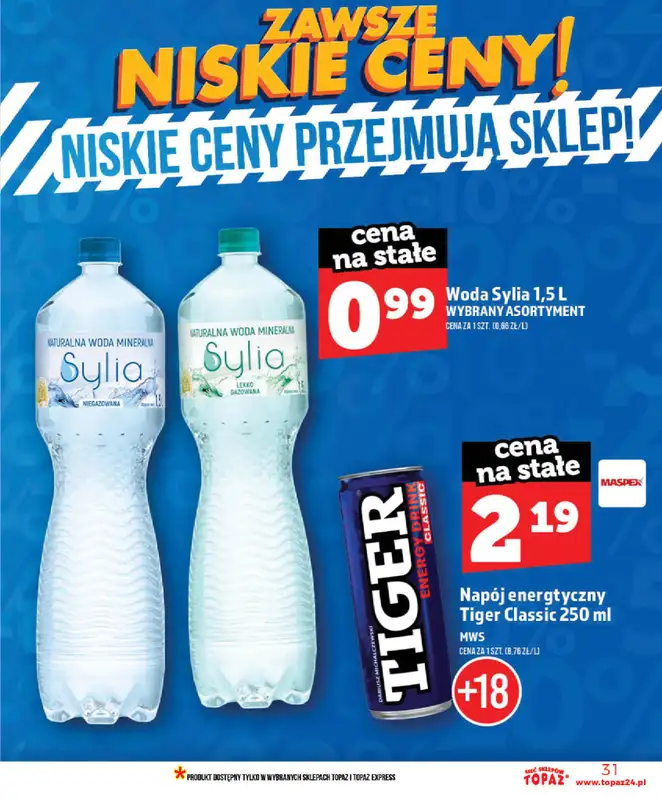 TOPAZ - gazetka promocyjna Nowa gazetka od czwartku, 28.05 od czwartku 28.05 do wtorku 02.06 - strona 31