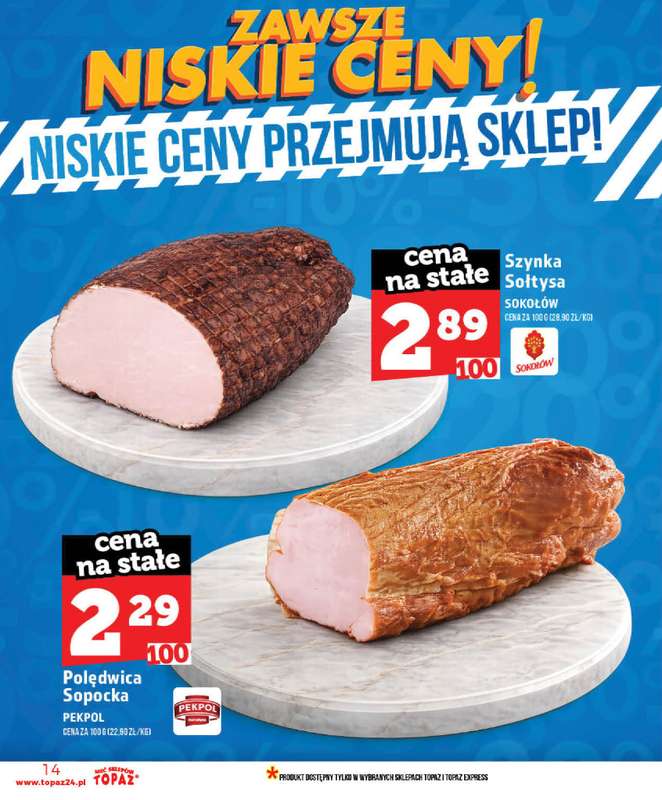 TOPAZ - gazetka promocyjna Nowa gazetka od czwartku, 28.05 od czwartku 28.05 do wtorku 02.06 - strona 14