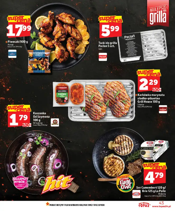 TOPAZ - gazetka promocyjna Nowa gazetka od czwartku, 28.05 od czwartku 28.05 do wtorku 02.06 - strona 43