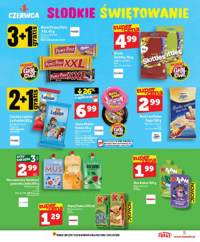 TOPAZ - gazetka promocyjna Nowa gazetka od czwartku, 28.05 od czwartku 28.05 do wtorku 02.06 - strona 5