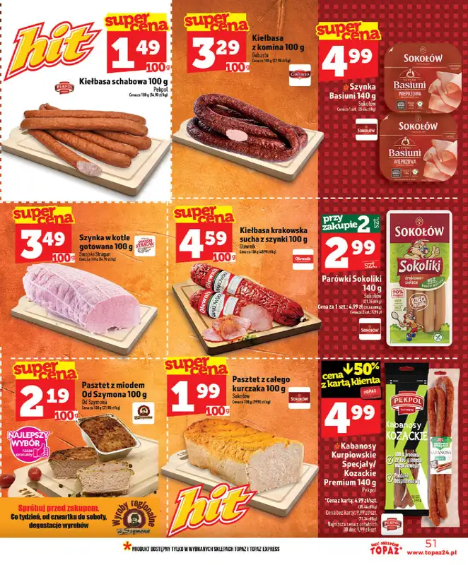 TOPAZ - gazetka promocyjna Nowa gazetka od czwartku, 28.05 od czwartku 28.05 do wtorku 02.06 - strona 51