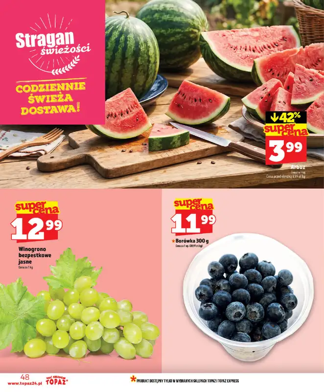 TOPAZ - gazetka promocyjna Nowa gazetka od czwartku, 28.05 od czwartku 28.05 do wtorku 02.06 - strona 48