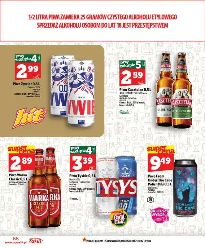 TOPAZ - gazetka promocyjna Nowa gazetka od czwartku, 28.05 od czwartku 28.05 do wtorku 02.06 - strona 66