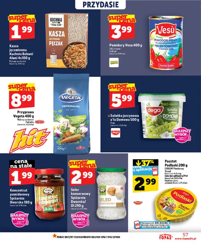 TOPAZ - gazetka promocyjna Nowa gazetka od czwartku, 28.05 od czwartku 28.05 do wtorku 02.06 - strona 57