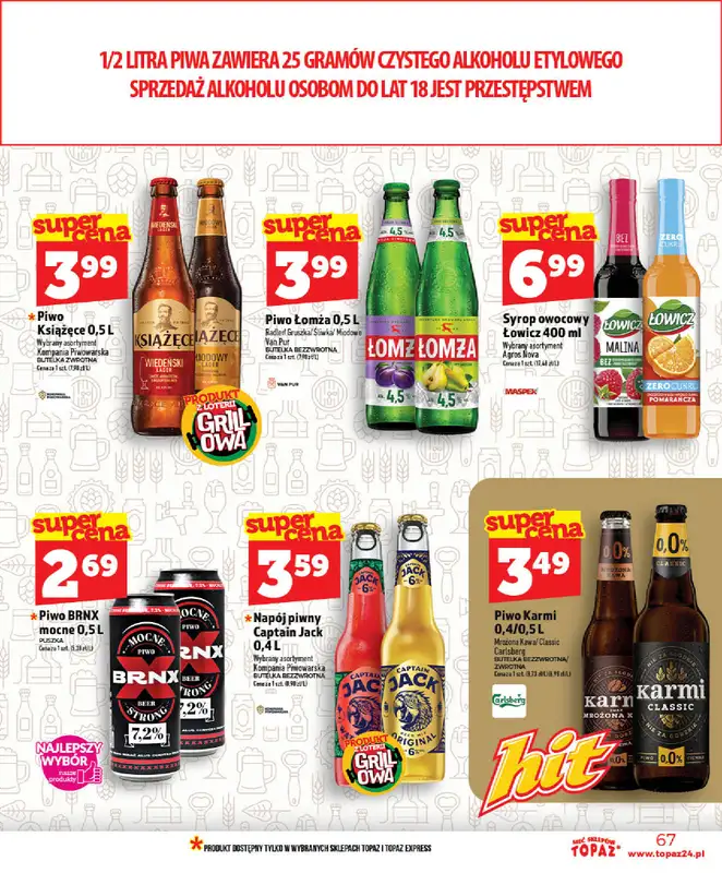 TOPAZ - gazetka promocyjna Nowa gazetka od czwartku, 28.05 od czwartku 28.05 do wtorku 02.06 - strona 67