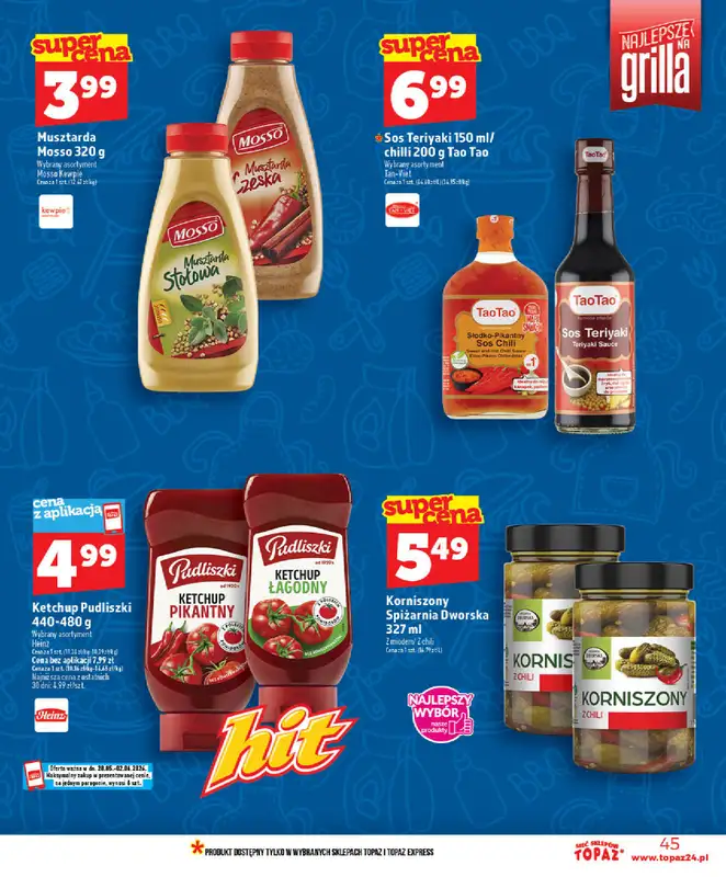 TOPAZ - gazetka promocyjna Nowa gazetka od czwartku, 28.05 od czwartku 28.05 do wtorku 02.06 - strona 45