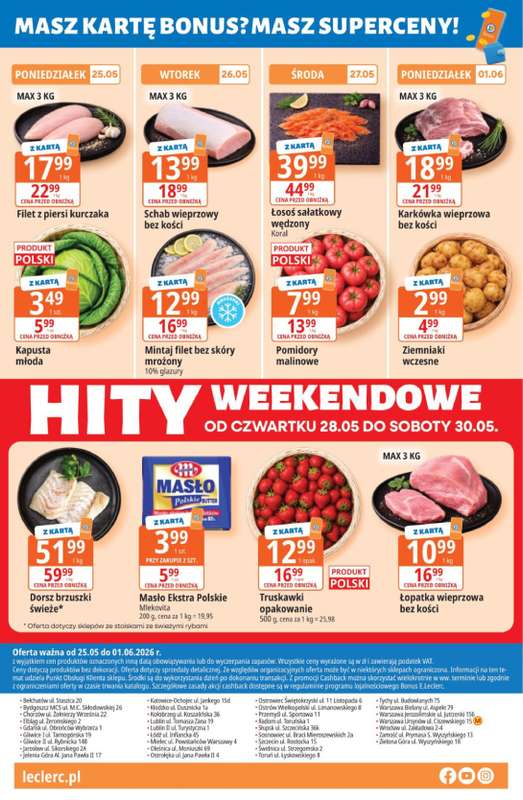 Leclerc - gazetka promocyjna Oferta E.Leclerc | Tanio to tu! od poniedziałku 25.05 do poniedziałku 01.06 - strona 24