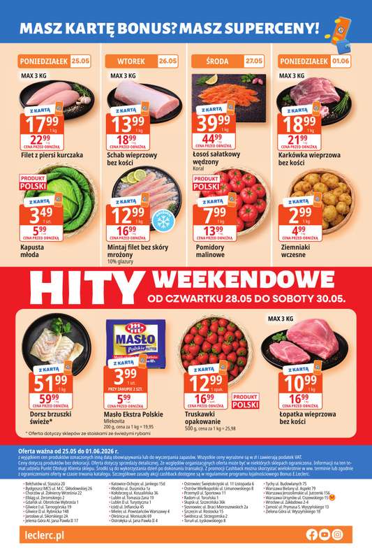 Leclerc - gazetka promocyjna Oferta E.Leclerc | Tanio to tu! od poniedziałku 25.05 do poniedziałku 01.06 - strona 24