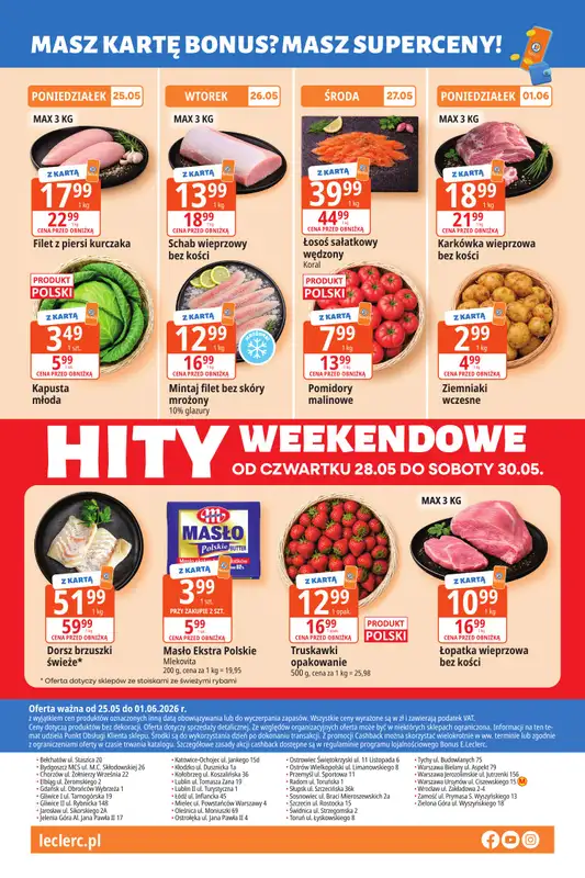 Leclerc - gazetka promocyjna Oferta E.Leclerc | Tanio to tu! od poniedziałku 25.05 do poniedziałku 01.06 - strona 24