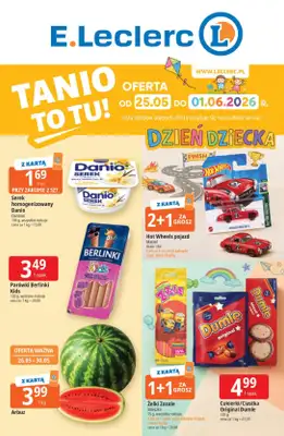 Leclerc - gazetka promocyjna Oferta E.Leclerc | Tanio to tu! od poniedziałku 25.05 do poniedziałku 01.06