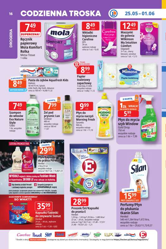 Leclerc - gazetka promocyjna Oferta E.Leclerc | Tanio to tu! od poniedziałku 25.05 do poniedziałku 01.06 - strona 16