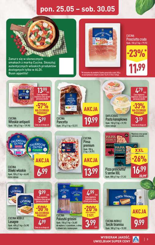 Aldi - gazetka promocyjna Podróż do Włochy w super cenach Aldi! od poniedziałku 25.05 do soboty 30.05 - strona 3