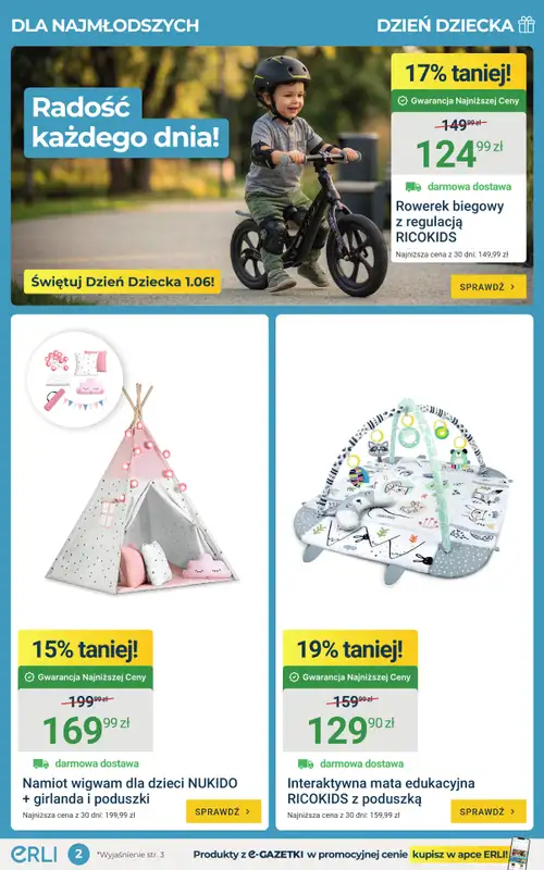 ERLI - gazetka promocyjna Prezenty na Dzień Dziecka taniej z ERLI! od poniedziałku 25.05 do niedzieli 31.05 - strona 2