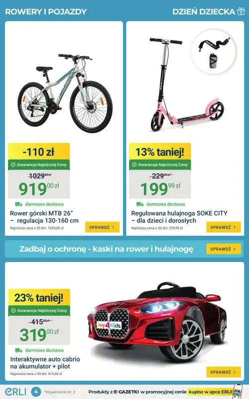 ERLI - gazetka promocyjna Prezenty na Dzień Dziecka taniej z ERLI! od poniedziałku 25.05 do niedzieli 31.05 - strona 4