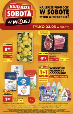 Biedronka - gazetka promocyjna Najtańsza sobota od soboty 23.05 do soboty 23.05