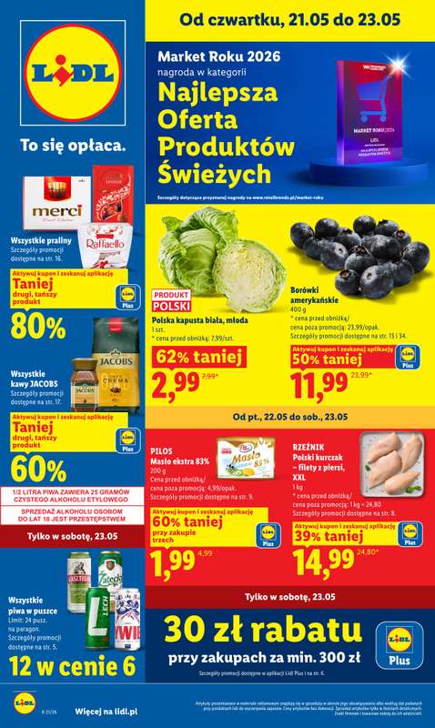 Lidl - gazetka promocyjna Oferta od czwartku od czwartku 21.05 do soboty 23.05