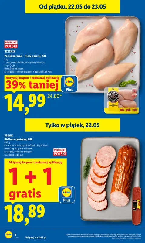 Lidl - gazetka promocyjna Oferta od czwartku od czwartku 21.05 do soboty 23.05 - strona 8