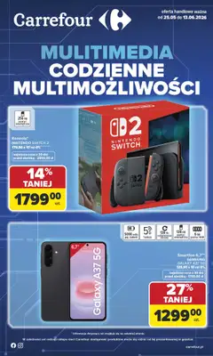 Carrefour - gazetka promocyjna Gazetka Multimedia od poniedziałku od poniedziałku 25.05 do soboty 13.06