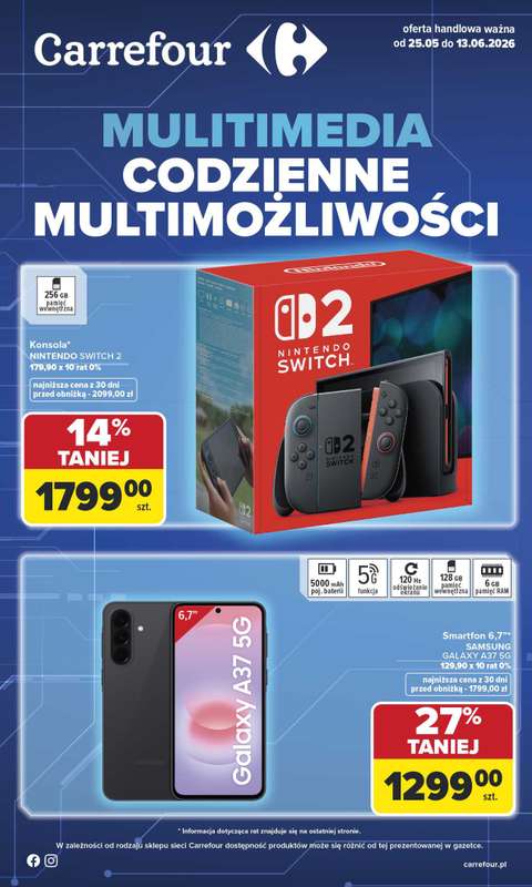 Carrefour - gazetka promocyjna Gazetka Multimedia od poniedziałku  do soboty 13.06