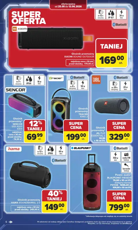 Carrefour - gazetka promocyjna Gazetka Multimedia od poniedziałku od poniedziałku 25.05 do soboty 13.06 - strona 6