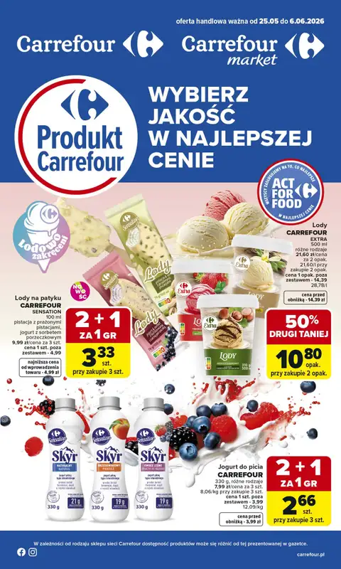 Carrefour Market - gazetka promocyjna Gazetka Produkt Carrefour od poniedziałku  