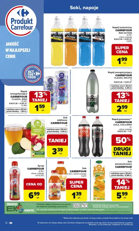 Carrefour Market - gazetka promocyjna Gazetka Produkt Carrefour od poniedziałku od poniedziałku 25.05 do soboty 06.06 - strona 12