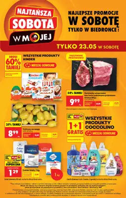 Biedronka - gazetka promocyjna Najtańsza sobota od soboty 23.05 do soboty 23.05