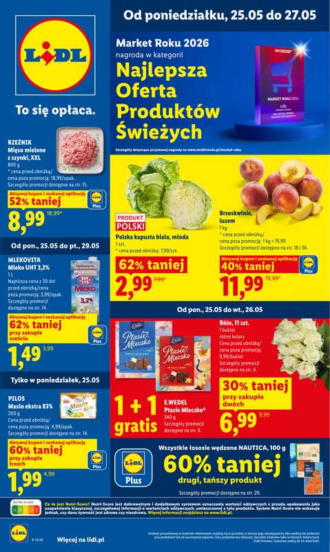 Lidl - gazetka promocyjna Oferta od poniedziałku od poniedziałku 25.05 do środy 27.05
