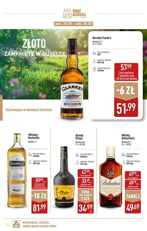Aldi - gazetka promocyjna Świat alkoholi od poniedziałku 04.05 do soboty 30.05 - strona 12