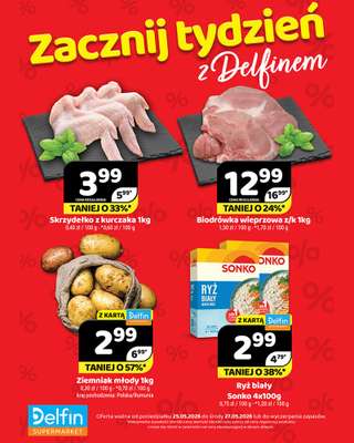 Delfin - gazetka promocyjna Codzienne hity dnia od poniedziałku 25.05 do środy 27.05