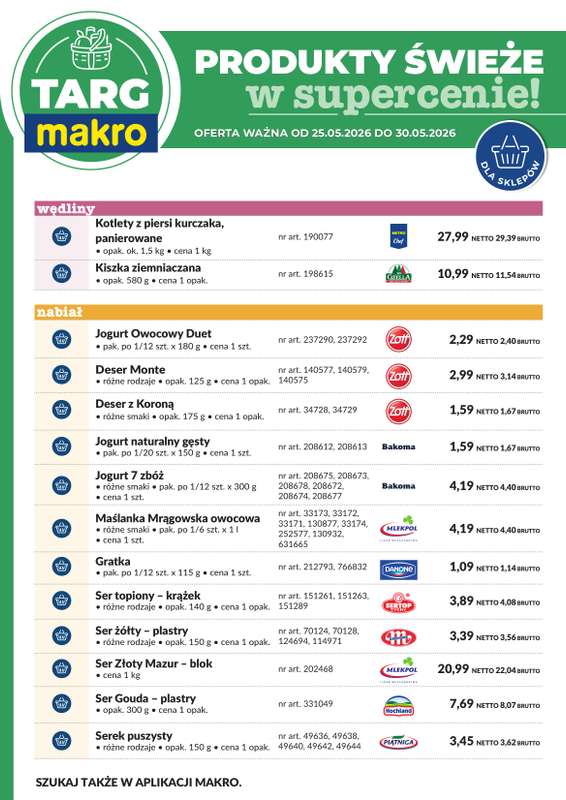 Makro - gazetka promocyjna Targ MAKRO - oferta świeża w super cenach! od poniedziałku 25.05 do soboty 30.05 - strona 7