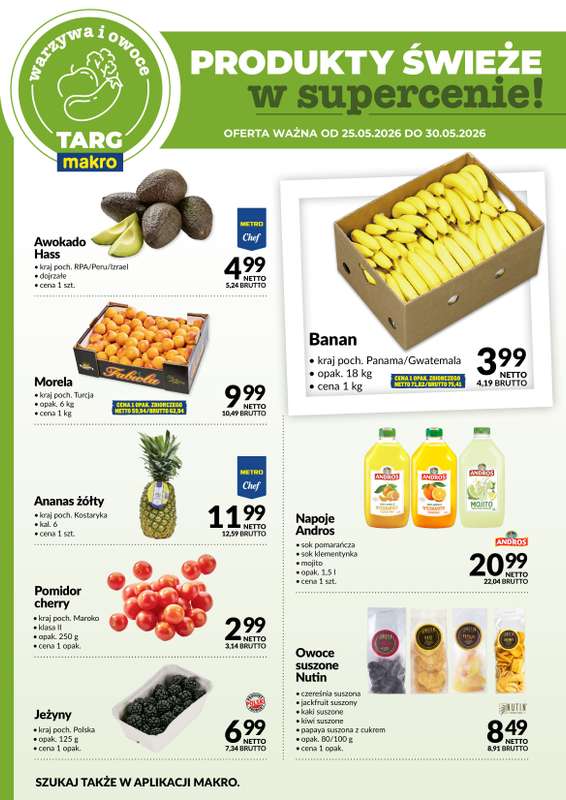 Makro - gazetka promocyjna Targ MAKRO - oferta świeża w super cenach! od poniedziałku 25.05 do soboty 30.05 - strona 5