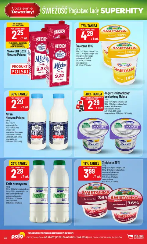 POLOmarket - gazetka promocyjna Gazetka od środy 27.05 do wtorku 02.06 - strona 32