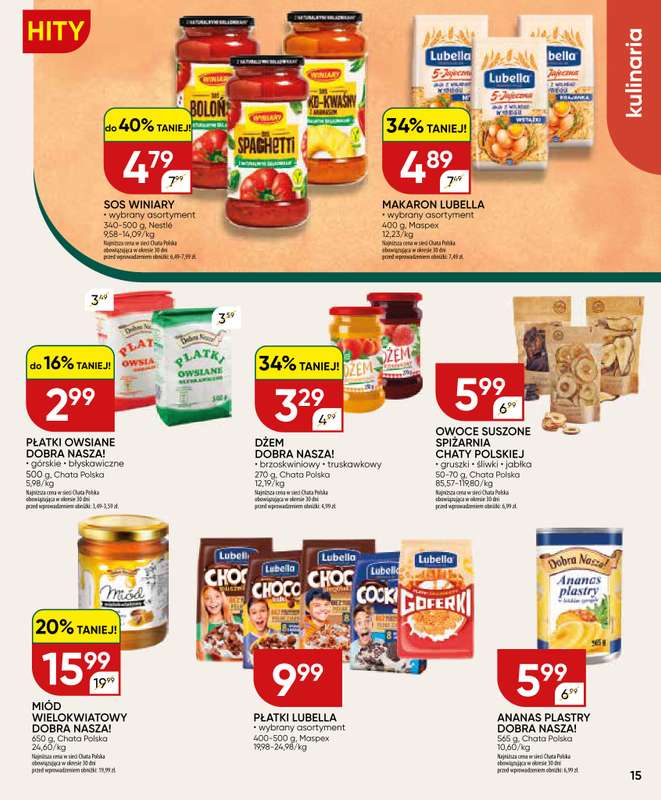 Chata Polska - gazetka promocyjna Gazetka 03-14.06  do niedzieli 14.06 - strona 15