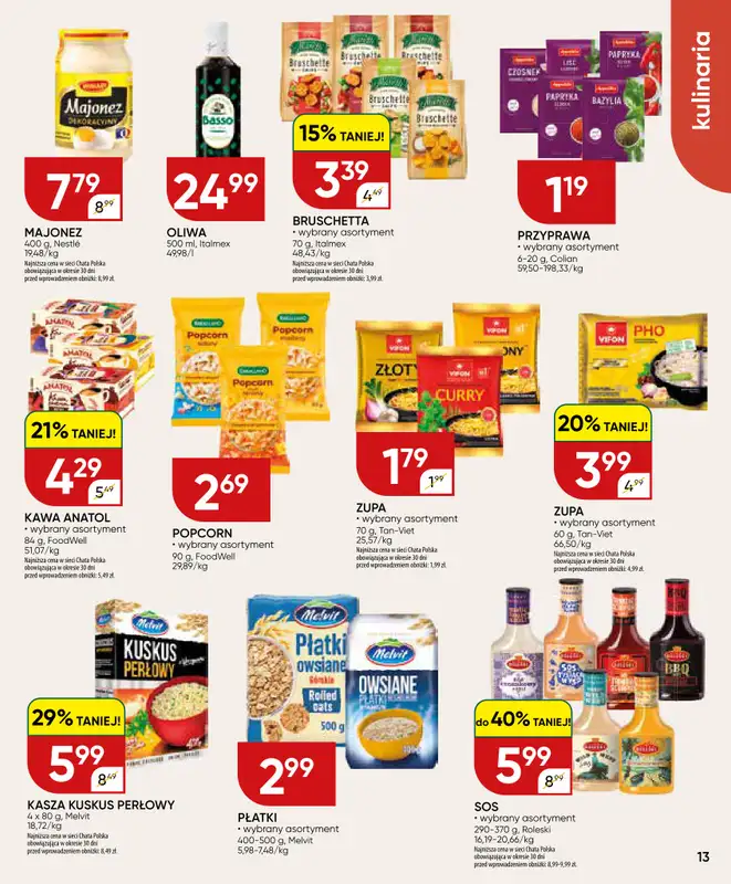 Chata Polska - gazetka promocyjna Gazetka 03-14.06  do niedzieli 14.06 - strona 13