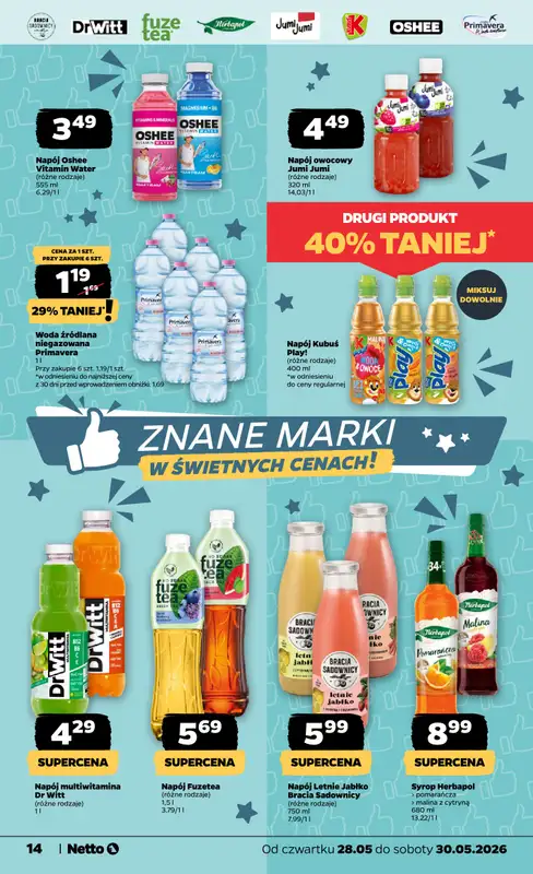 Netto - gazetka promocyjna Gazetka Spożywcza od czwartku 28.05 do soboty 30.05 - strona 14