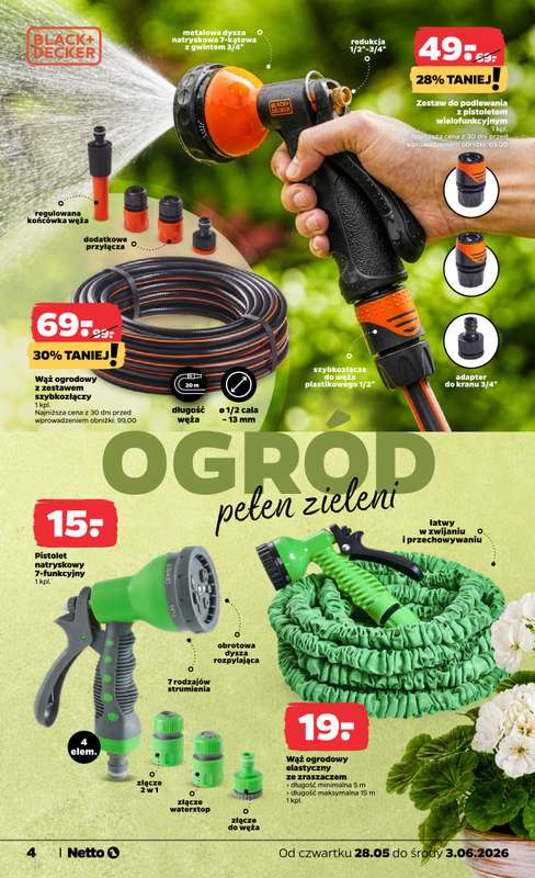 Netto - gazetka promocyjna Inspiracje tygodnia Ogród  do środy 03.06 - strona 4
