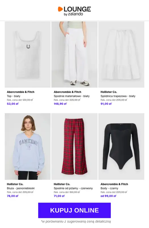 Lounge by Zalando - gazetka promocyjna Do -85% Abercrombie & Fitch + Hollister Co. od poniedziałku 25.05 do czwartku 28.05 - strona 7